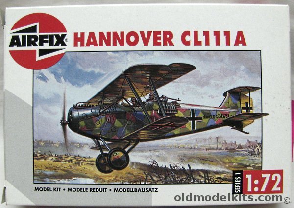 Airfix 1/72 Hannover Cl.IIIA (CL-IIIA CL111) - With Full Lozenge Decals, 01050 plastic model kit